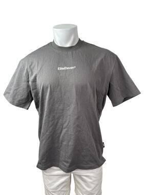 NEW Elite Eleven Certified Men's Gray Short Sleeve Crew Neck T Shirt Tee Top S